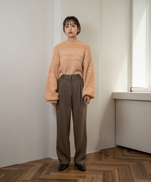 Amiur（エミレ）の「shaggy mix knit（ニット/セーター・レディース・ベージュ/ブラウン/イエロー系その他・FREE）」の6枚目の写真