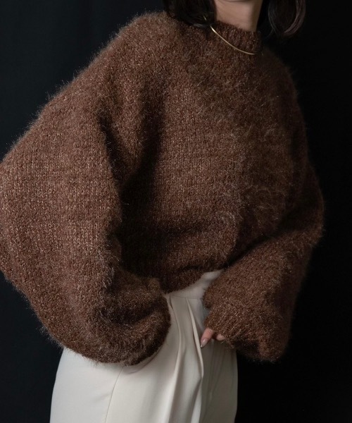 ニット+セーター amiur shaggy volume knit Amiur（エミレ）の「shaggy mix knit（ニット/セーター）」 - WEAR