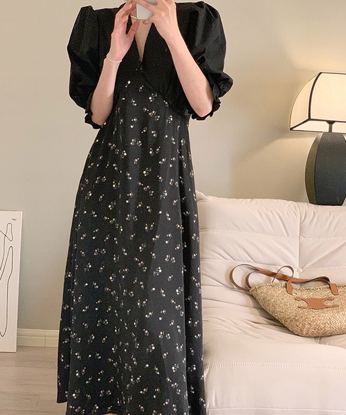 Dita Muaj.(ディータムアージュ)の「花柄ワンピース(ワンピース・レディース・ブラック・S/M/L)」の4枚目の写真