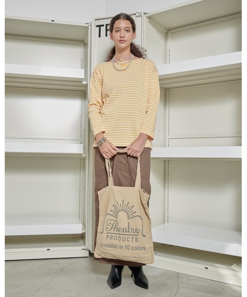 THEATRE PRODUCTS（シアタープロダクツ）の「【Daily russet×THEATRE PRODUCTS】リサイクルオーバーダイロゴトートバッグ（ショルダーバッグ・レディース・ピンク/オレンジ/ベージュ/ホワイト系その他/グリーン/パープル/イエロー・FREE）」の22枚目の写真