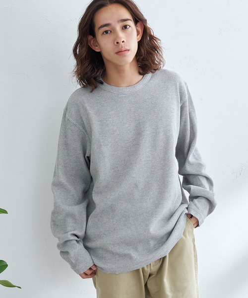EDWIN(エドウィン)の「EDWIN エドウィン 豊富なサイズ展開(S~5L)ワッフルロングスリーブTシャツ 長袖(Tシャツ/カットソー・メンズ・ホワイト/グレー/ブラック・MEDIUM/LARGE/X-LARGE/3L/4L/5L/SMALL)」の3枚目の写真