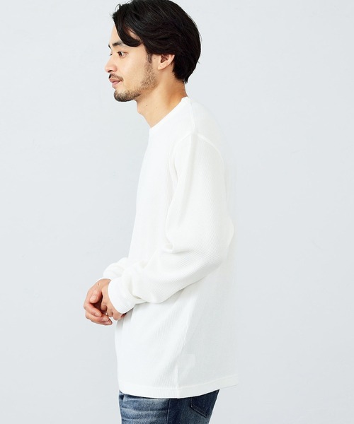 EDWIN(エドウィン)の「EDWIN エドウィン 豊富なサイズ展開(S~5L)ワッフルロングスリーブTシャツ 長袖(Tシャツ/カットソー・メンズ・ホワイト/グレー/ブラック・MEDIUM/LARGE/X-LARGE/3L/4L/5L/SMALL)」の5枚目の写真