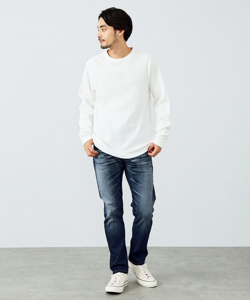 EDWIN(エドウィン)の「EDWIN エドウィン 豊富なサイズ展開(S~5L)ワッフルロングスリーブTシャツ 長袖(Tシャツ/カットソー・メンズ・ホワイト/グレー/ブラック・MEDIUM/LARGE/X-LARGE/3L/4L/5L/SMALL)」の8枚目の写真