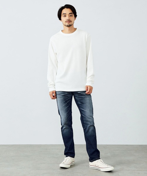 EDWIN(エドウィン)の「EDWIN エドウィン 豊富なサイズ展開(S~5L)ワッフルロングスリーブTシャツ 長袖(Tシャツ/カットソー・メンズ・ホワイト/グレー/ブラック・MEDIUM/LARGE/X-LARGE/3L/4L/5L/SMALL)」の10枚目の写真