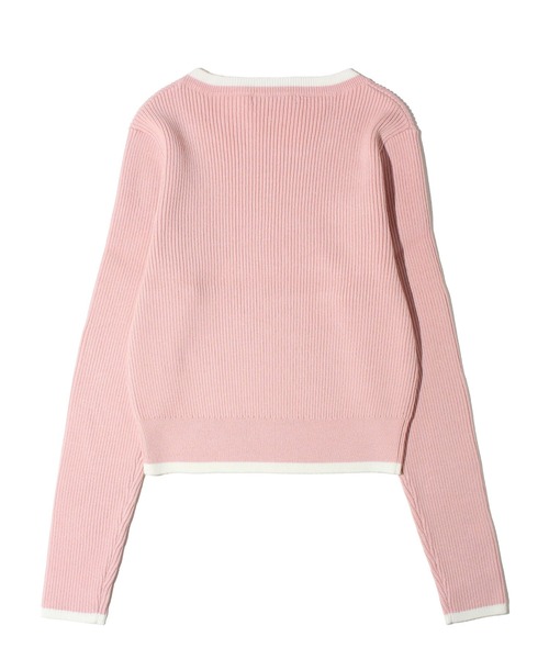 one way(ワンウェイ)の「配色リブ刺繍ロゴニット(ニット/セーター・レディース・ブラック/ライトピンク/ホワイト・FREE)」の13枚目の写真