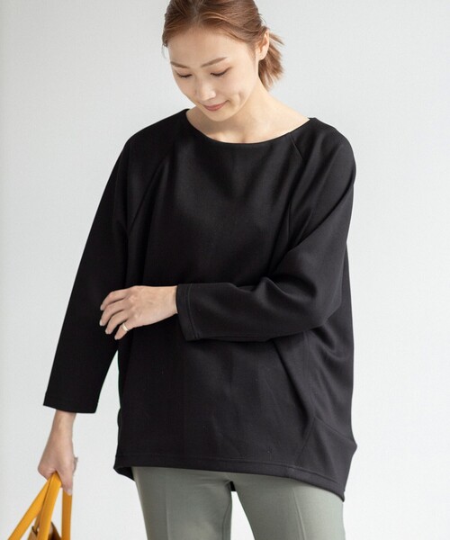 THE SHOP TK (ザ ショップ ティーケー )の「◆【オンオフ対応】サイドタックプルオーバー(Tシャツ/カットソー・レディース・グリーン/ダークブラウン/ブラック/ナチュラル・LL/L/M/S)」の10枚目の写真