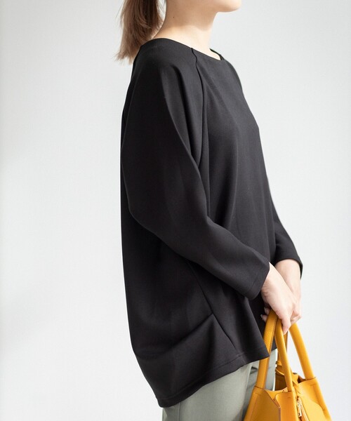 THE SHOP TK (ザ ショップ ティーケー )の「◆【オンオフ対応】サイドタックプルオーバー(Tシャツ/カットソー・レディース・グリーン/ダークブラウン/ブラック/ナチュラル・LL/L/M/S)」の11枚目の写真