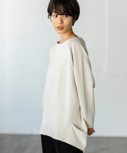 THE SHOP TK (ザ ショップ ティーケー )の「◆【オンオフ対応】サイドタックプルオーバー(Tシャツ/カットソー・レディース・グリーン/ダークブラウン/ブラック/ナチュラル・LL/L/M/S)」の15枚目の写真