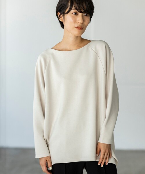 THE SHOP TK (ザ ショップ ティーケー )の「◆【オンオフ対応】サイドタックプルオーバー(Tシャツ/カットソー・レディース・グリーン/ダークブラウン/ブラック/ナチュラル・LL/L/M/S)」の16枚目の写真