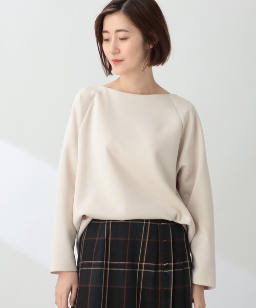 THE SHOP TK (ザ ショップ ティーケー )の「◆【オンオフ対応】サイドタックプルオーバー(Tシャツ/カットソー・レディース・グリーン/ダークブラウン/ブラック/ナチュラル・LL/L/M/S)」の7枚目の写真