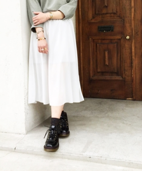 Kastane（カスタネ）の「【Kastane】チュールスカート（スカート・レディース・その他16/オフホワイト/ブラック/カーキ/ネイビー/その他2/その他3/その他1/その他/ホワイト・FREE）」の2枚目の写真