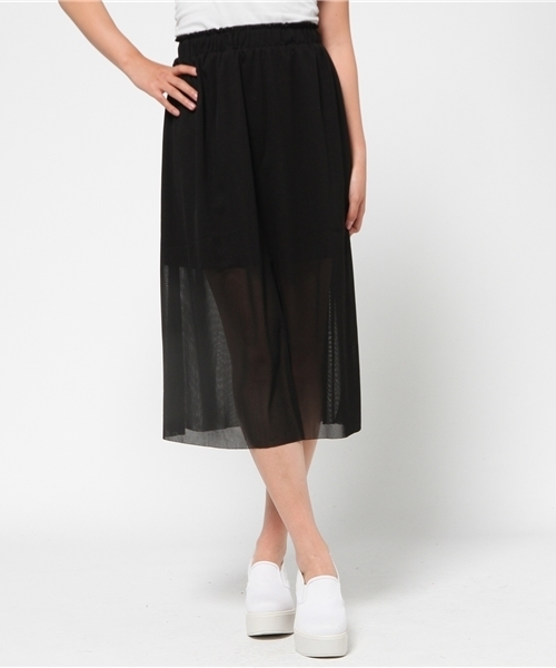Kastane（カスタネ）の「【Kastane】チュールスカート（スカート・レディース・その他16/オフホワイト/ブラック/カーキ/ネイビー/その他2/その他3/その他1/その他/ホワイト・FREE）」の3枚目の写真