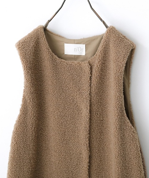 osharewalker（オシャレウォーカー）の「【廃盤】『ボアロングジレベスト』（ベスト・レディース・ブラック/アイボリー/モカ・FREE）」の18枚目の写真