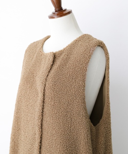 osharewalker（オシャレウォーカー）の「【廃盤】『ボアロングジレベスト』（ベスト・レディース・ブラック/アイボリー/モカ・FREE）」の19枚目の写真