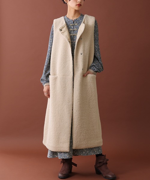 osharewalker（オシャレウォーカー）の「【廃盤】『ボアロングジレベスト』（ベスト・レディース・ブラック/アイボリー/モカ・FREE）」の6枚目の写真