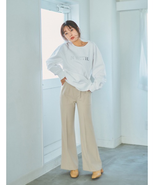 N WITH.（エヌウィズ）の「フレアスラックス（スラックス・レディース・モカ/ベージュ・S/M）」の2枚目の写真