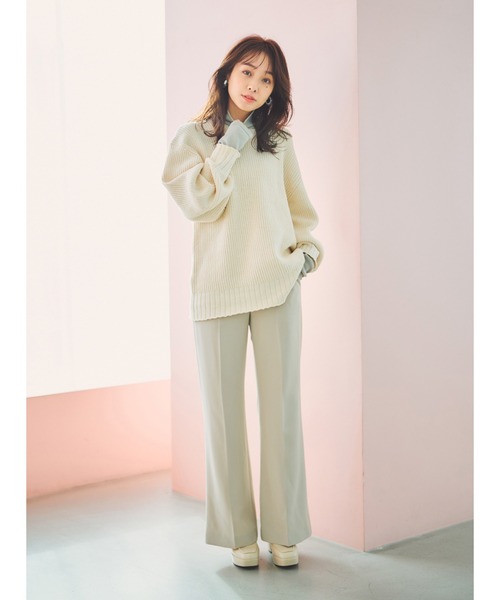 N WITH.（エヌウィズ）の「フレアスラックス（スラックス・レディース・モカ/ベージュ・S/M）」の6枚目の写真