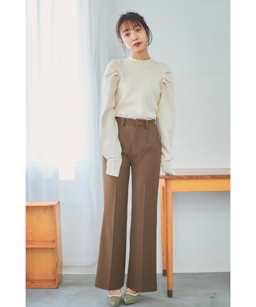 N WITH.（エヌウィズ）の「フレアスラックス（スラックス・レディース・モカ/ベージュ・S/M）」の4枚目の写真