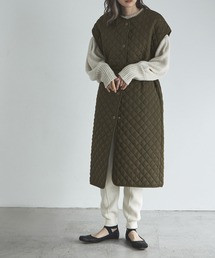 etoll. | ライトキルティングロングジレ(ノーカラーコート)