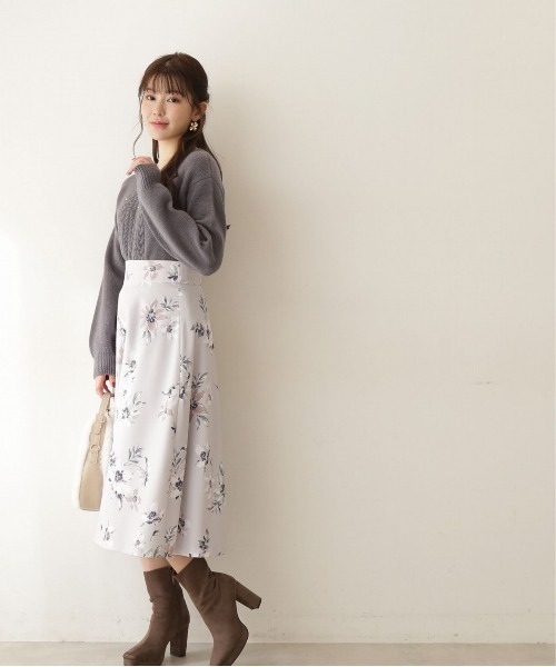 PROPORTION BODY DRESSING（プロポーションボディドレッシング）の「フラワーブーケフレアスカート / 1213120104（スカート・レディース・ベージュ/ダークグレー/グレー・MEDIUM/X-SMALL/SMALL）」の12枚目の写真