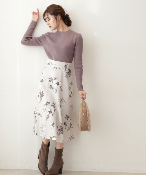 PROPORTION BODY DRESSING（プロポーションボディドレッシング）の「フラワーブーケフレアスカート / 1213120104（スカート・レディース・ベージュ/ダークグレー/グレー・MEDIUM/X-SMALL/SMALL）」の10枚目の写真