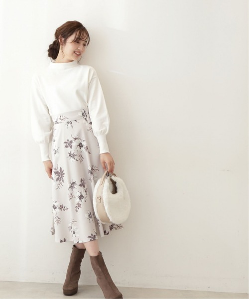 PROPORTION BODY DRESSING（プロポーションボディドレッシング）の「フラワーブーケフレアスカート / 1213120104（スカート・レディース・ベージュ/ダークグレー/グレー・MEDIUM/X-SMALL/SMALL）」の14枚目の写真