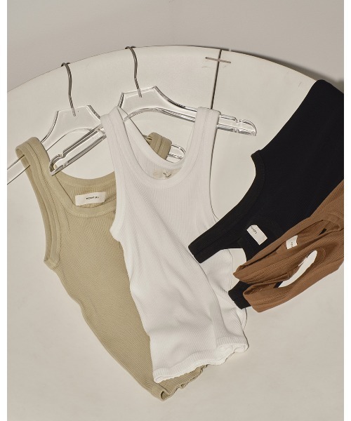 TODAYFUL(トゥデイフル)の「Seemless Knit Tank Top(タンクトップ・レディース・ホワイト/ブラック/ラベンダー/キャメル/ライトグリーン・FREE)」の9枚目の写真