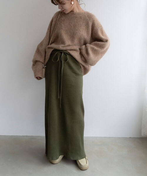 FREAK'S STORE（フリークスストア）の「akina × FREAK'S STORE/アキナ akina × FREAK'S モヘアタッチルーズニット（ニット/セーター・レディース・ベージュ/オレンジ/ブラウン・ﾌﾘ-）」の10枚目の写真