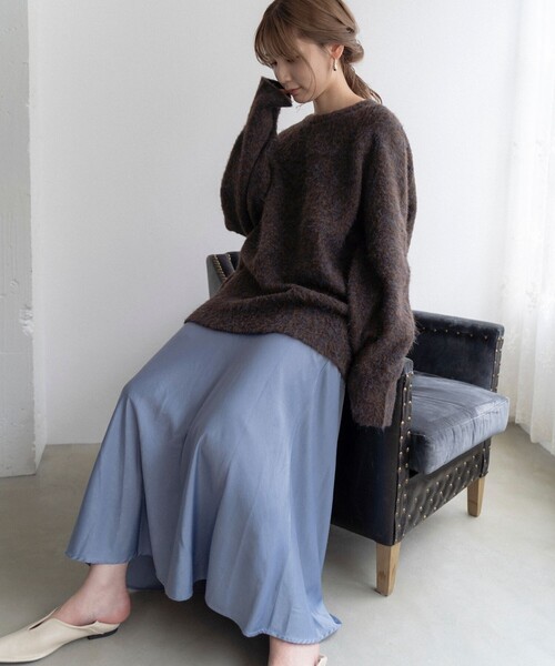 FREAK'S STORE（フリークスストア）の「akina × FREAK'S STORE/アキナ akina × FREAK'S モヘアタッチルーズニット（ニット/セーター・レディース・ベージュ/オレンジ/ブラウン・ﾌﾘ-）」の17枚目の写真