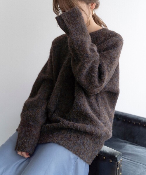 FREAK'S STORE（フリークスストア）の「akina × FREAK'S STORE/アキナ akina × FREAK'S モヘアタッチルーズニット（ニット/セーター・レディース・ベージュ/オレンジ/ブラウン・ﾌﾘ-）」の20枚目の写真