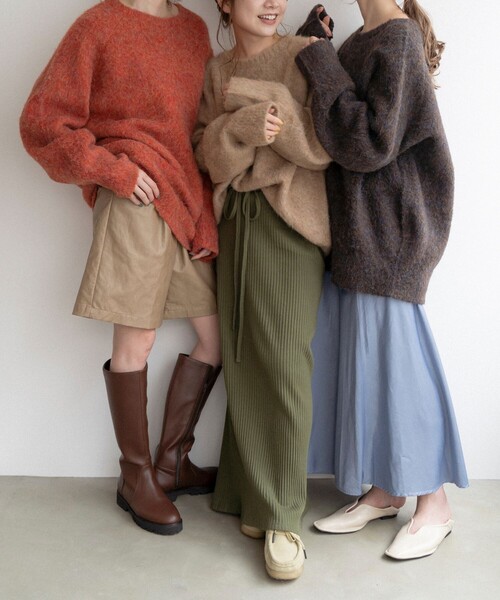 FREAK'S STORE（フリークスストア）の「akina × FREAK'S STORE/アキナ akina × FREAK'S モヘアタッチルーズニット（ニット/セーター・レディース・ベージュ/オレンジ/ブラウン・ﾌﾘ-）」の22枚目の写真