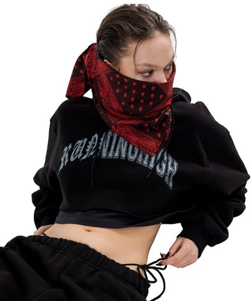 runningHIGH/ランニングハイ】ARCH LOGO LAYERED CROP HOODIE ...