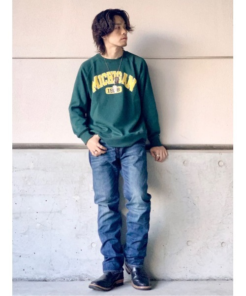 BACK NUMBER(バックナンバー)の「【BACK NUMBER】裏シャギープリントクルー(スウェット・メンズ・グリーン/イエロー/オフホワイト・L/M/S/XL)」の20枚目の写真