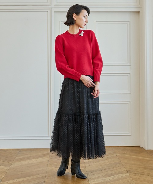 ANAYI(アナイ)の「ドットチュールティアード スカート(スカート・レディース・ブラック・36/38)」の20枚目の写真