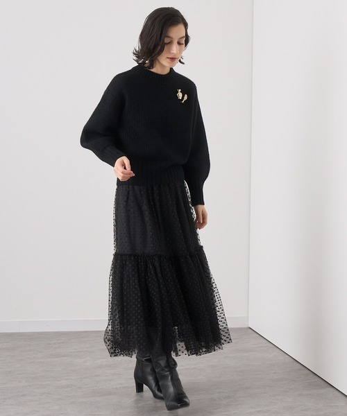 ANAYI(アナイ)の「ドットチュールティアード スカート(スカート・レディース・ブラック・36/38)」の21枚目の写真
