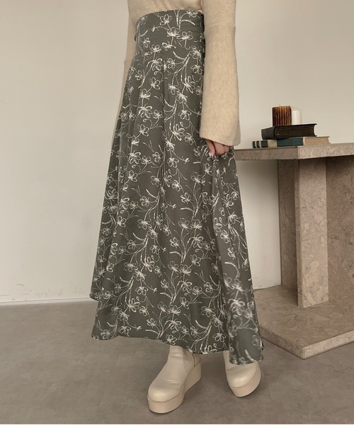 apres jour clair(アプレジュールクレア)の「【apres jour clair】ハイウエストフレアスカート【ZOZOTOWN限定アイテム】(スカート・レディース・グレー/ブラック/アイボリー/モカ/ベージュ・X-LARGE/フリー)」の3枚目の写真