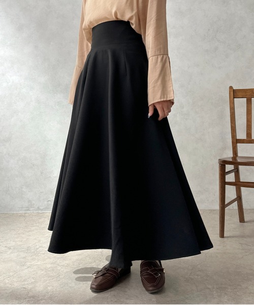 apres jour clair(アプレジュールクレア)の「【apres jour clair】ハイウエストフレアスカート【ZOZOTOWN限定アイテム】(スカート・レディース・グレー/ブラック/アイボリー/モカ/ベージュ・X-LARGE/フリー)」の7枚目の写真