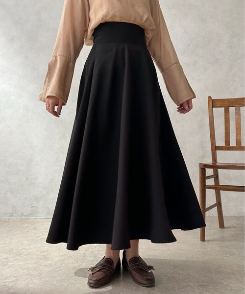 apres jour clair(アプレジュールクレア)の「【apres jour clair】ハイウエストフレアスカート【ZOZOTOWN限定アイテム】(スカート・レディース・グレー/ブラック/アイボリー/モカ/ベージュ・X-LARGE/フリー)」の8枚目の写真