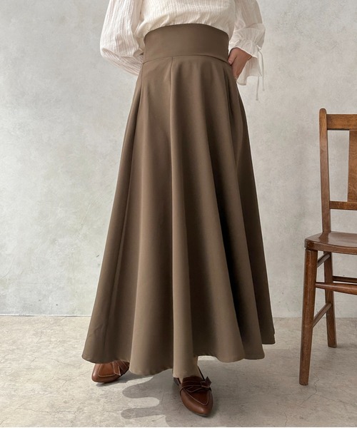 apres jour clair(アプレジュールクレア)の「【apres jour clair】ハイウエストフレアスカート【ZOZOTOWN限定アイテム】(スカート・レディース・グレー/ブラック/アイボリー/モカ/ベージュ・X-LARGE/フリー)」の12枚目の写真