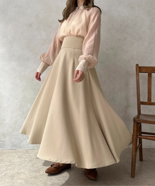 apres jour clair(アプレジュールクレア)の「【apres jour clair】ハイウエストフレアスカート【ZOZOTOWN限定アイテム】(スカート・レディース・グレー/ブラック/アイボリー/モカ/ベージュ・X-LARGE/フリー)」の22枚目の写真