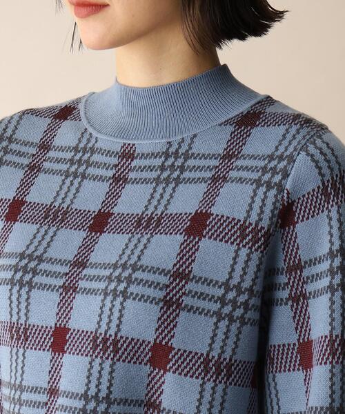 OPAQUE.CLIP（オペークドットクリップ）の「◆チェックジャカードニット（ニット/セーター・レディース・ネイビー系1/ブルー系6・38）」の22枚目の写真
