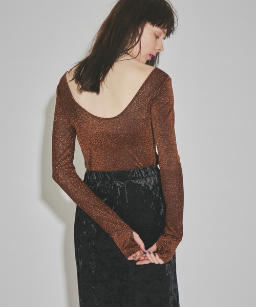 2wayラメカットソー（Tシャツ/カットソー）｜yae（ヤエ）の