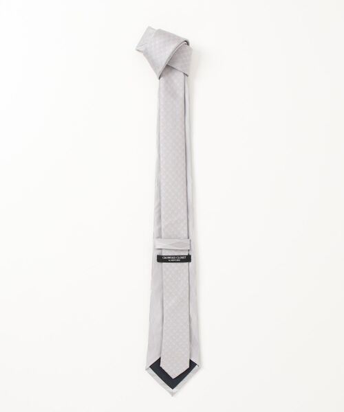 CROWDED CLOSET（クラウデッドクローゼット）の「ダイヤ/千鳥格子柄 クレリックタイ（ネクタイ・メンズ・ネイビー/シルバー/ボルドー・FREE）」の4枚目の写真