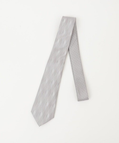 CROWDED CLOSET（クラウデッドクローゼット）の「ダイヤ/千鳥格子柄 クレリックタイ（ネクタイ・メンズ・ネイビー/シルバー/ボルドー・FREE）」の9枚目の写真