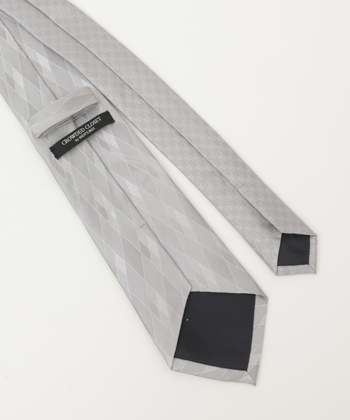 CROWDED CLOSET（クラウデッドクローゼット）の「ダイヤ/千鳥格子柄 クレリックタイ（ネクタイ・メンズ・ネイビー/シルバー/ボルドー・FREE）」の14枚目の写真