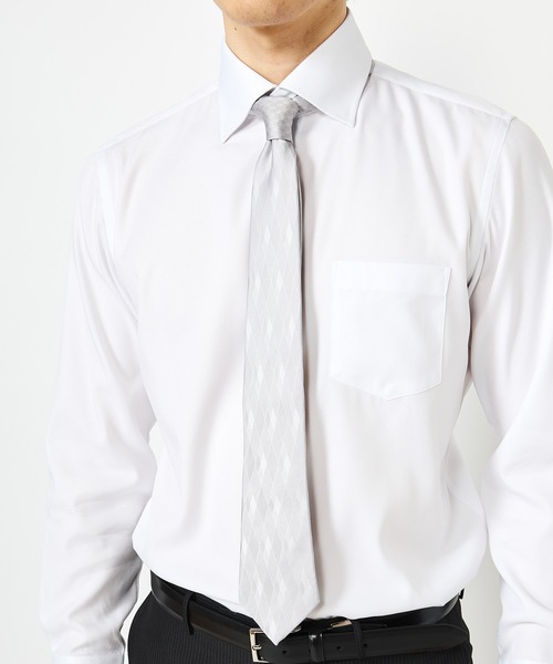 CROWDED CLOSET（クラウデッドクローゼット）の「ダイヤ/千鳥格子柄 クレリックタイ（ネクタイ・メンズ・ネイビー/シルバー/ボルドー・FREE）」の13枚目の写真