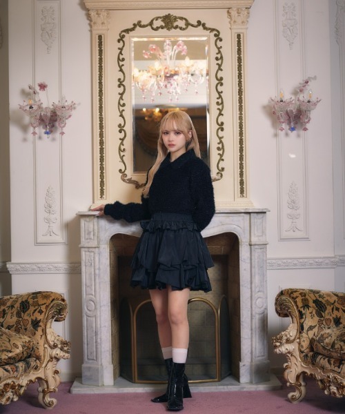 【セール】フラフィーショートニット（ニット/セーター）｜FickleBebe（フィクルベベ）