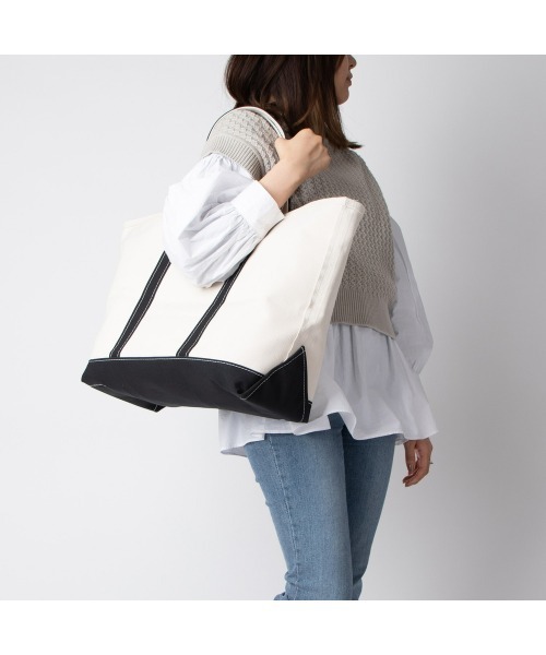 LLBean SIGNATURE（エルエルビーンシグネチャー）の「LL BEAN BOAT AND TOTE エルエルビーン ボート トートバッグ L（トートバッグ・レディース・ネイビー/ブラック・FREE）」の6枚目の写真