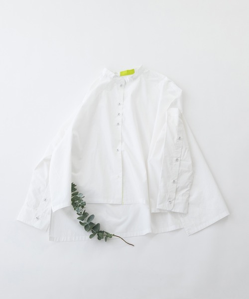 nop de nod(ノップドゥノッド)の「Cielバンドカラーシャツ(シャツ/ブラウス・レディース・オフホワイト/ブルー/モカ・3)」の18枚目の写真