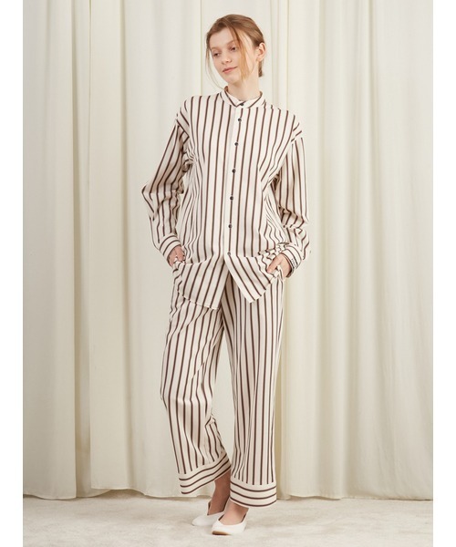 gelato pique（ジェラートピケ）の「【UNISEX】ストライプロングパンツ
